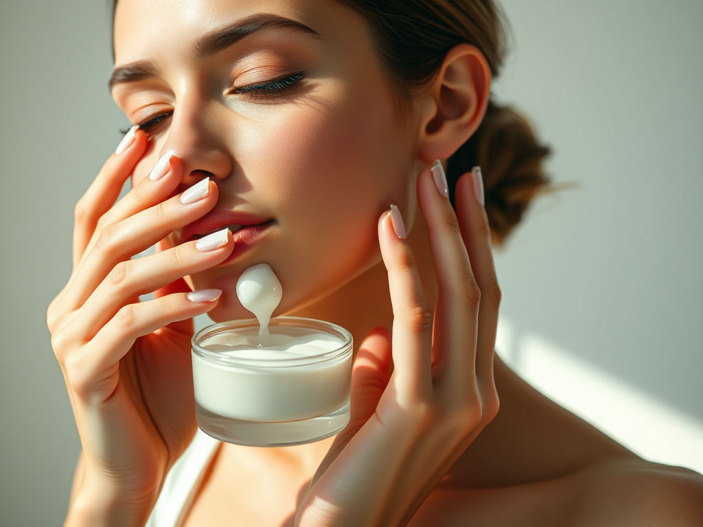 image Women applying Gel cream