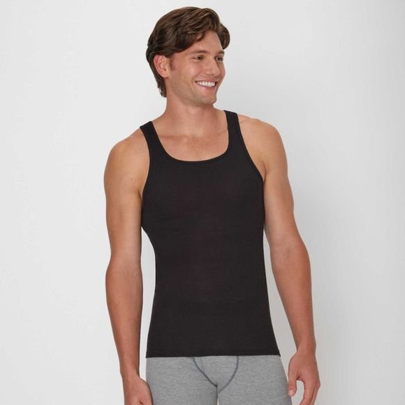 Hanes Ultimate® ComfortSoft Men's Tank Undershirt 6-Pack (7993B6) 2 Hanes Ultimate® ComfortSoft Men's Tank Undershirt 6-Pack (7993B6) - Image 2