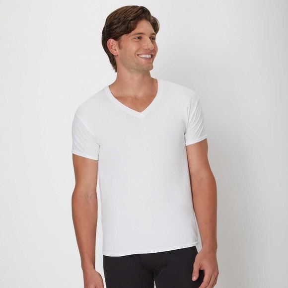 Hanes Ultimate® Men’s V-Neck T-Shirt, Moisture-Wicking, 4-Pack (UBT2W4) 2 Hanes Ultimate® Men’s V-Neck T-Shirt, Moisture-Wicking, 4-Pack (UBT2W4) - Image 2