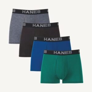 Hanes Ultimate® Comfort Flex Fit Total Support Pouch Men's Trunk Underwear, Assorted, 4-Pack (UFSTA4)