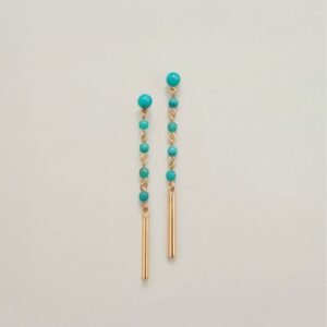 Turquoise Tides Linear Earrings