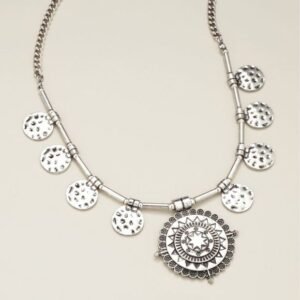 Ancient Allure Metal Medallion Necklace