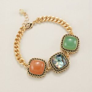 Abalone Gemscape Statement Bracelet