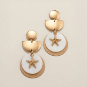 Seaside Starfish Charm Drop Earrings