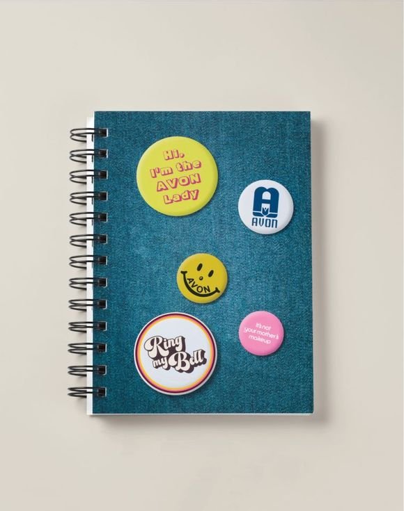 Avon Button Notebook 1 Avon Button Notebook