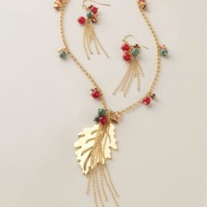 Falling Leaves Necklace and Earring Set
