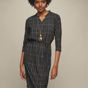 Grid Print Dress