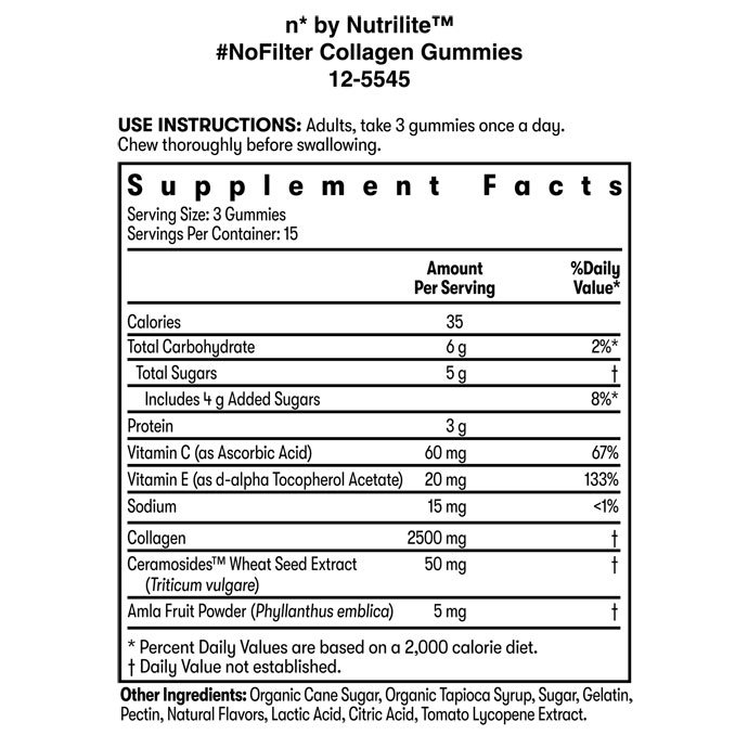 n* by Nutrilite™ #nofilter Collagen Gummies 2 n* by Nutrilite™ #nofilter Collagen Gummies - Image 2