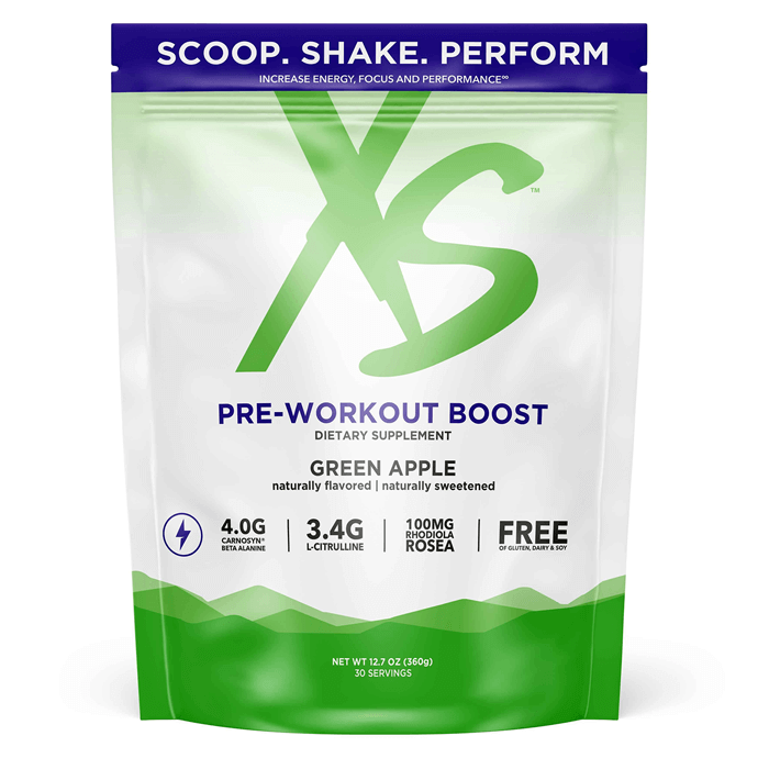 XS™ Pre-Workout Boost - Green Apple (30 Serving Pouch) 1 XS™ Pre-Workout Boost - Green Apple (30 Serving Pouch)
