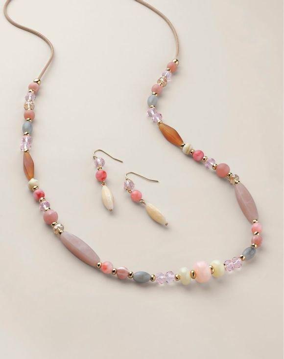 Blushing Belle Necklace and Earring Set 1 Blushing Belle Necklace and Earring Set