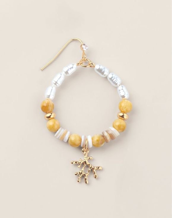 By the Shore Coral Charm Hoop Earrings 2 By the Shore Coral Charm Hoop Earrings - Image 2