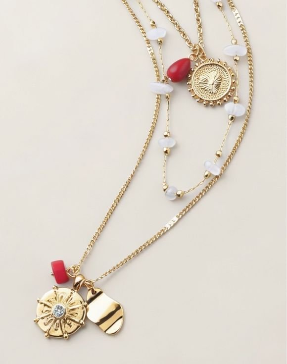 Nomad Sun Layered Necklace 1 Nomad Sun Layered Necklace