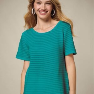 Stripe Mesh Top