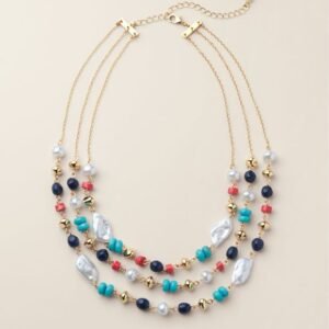 Sunset Sail Layered Bead Necklace