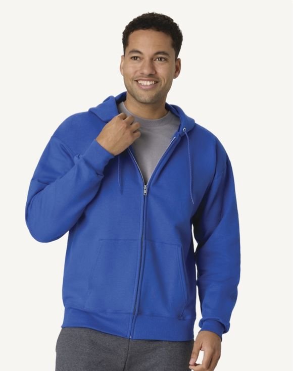 Hanes Ultimate Men's Full-Zip Heavyweight Fleece Hoodie OF280 1 Hanes Ultimate Men's Full-Zip Heavyweight Fleece Hoodie OF280
