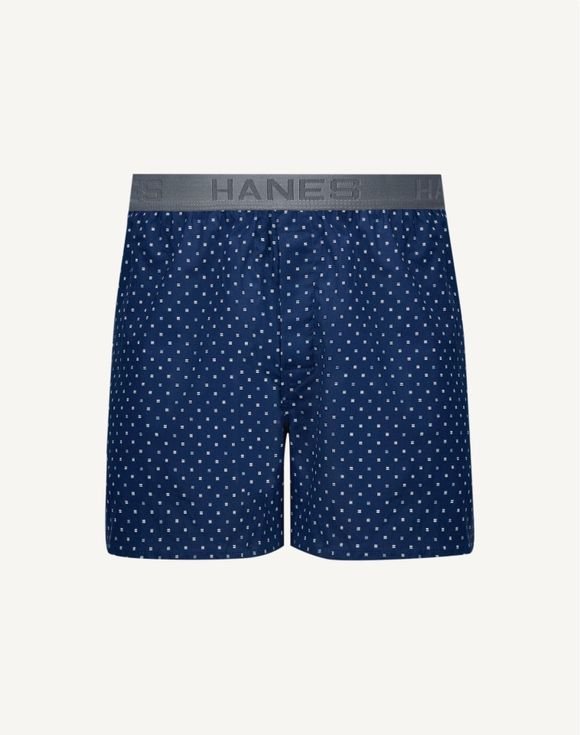 Men's Hanes® Ultimate 4-Pack Cotton Woven Boxers Underwear (765WB4) 1 Men's Hanes® Ultimate 4-Pack Cotton Woven Boxers Underwear (765WB4)
