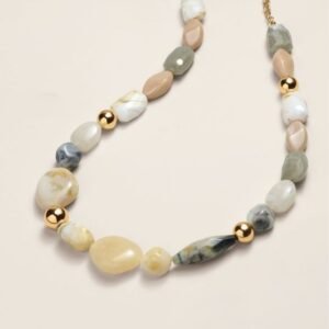 Neutral Nature Beaded Necklace