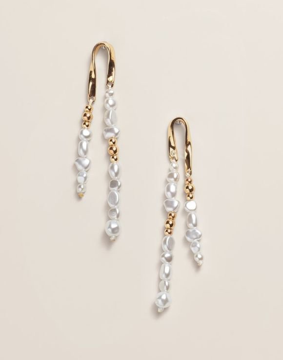 Pearly Stream Drop Earrings 3 Pearly Stream Drop Earrings - Image 3