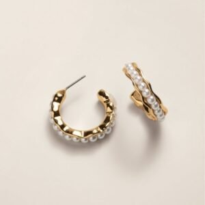 Pearly Stream Hoop Earrings