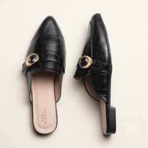 Croco Print Mule