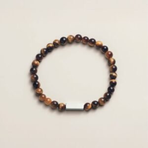 Shop 1 Men’s Stainless Steel Tiger’s Eye Focus Bracelet
