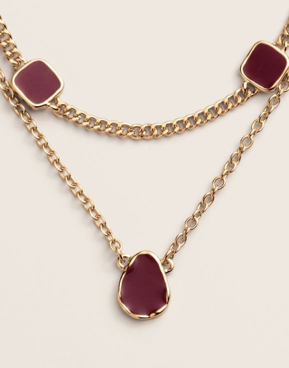 Merlot Mood Layered Necklace 3 Merlot Mood Layered Necklace