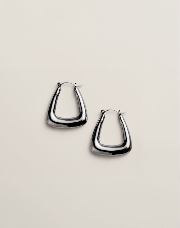 Modern Flow Triangle Hoop Earrings 1 Modern Flow Triangle Hoop Earrings