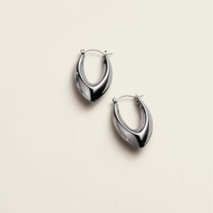 Modern Flow V-Shaped Hoop Earrings