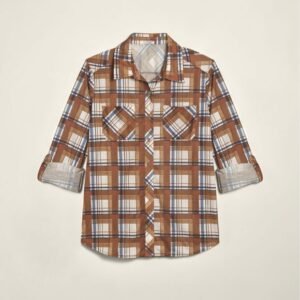 Plaid Button-Down Shirt