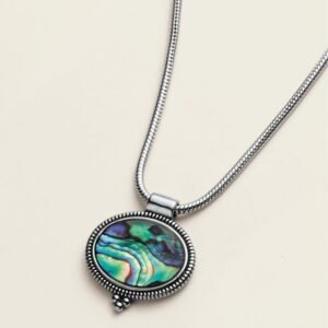 Shop 8 Stainless Steel Abalone Aura Pendant Necklace