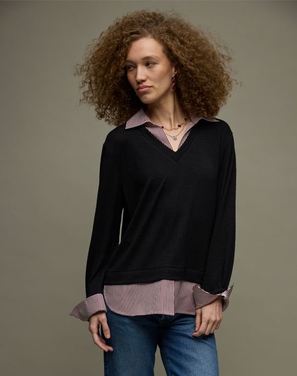 Striped Twofer Top 4 Striped Twofer Top