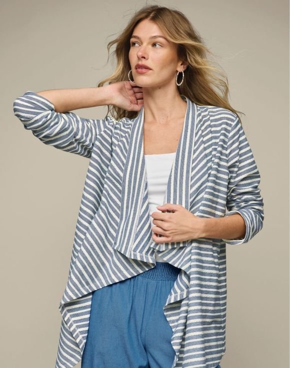 Textured Stripe Cardigan 1 Textured Stripe Cardigan