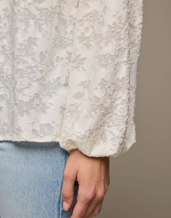 Textured Tie-Neck Top 3 Textured Tie-Neck Top