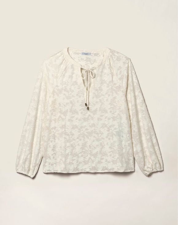 Textured Tie-Neck Top 2 Textured Tie-Neck Top
