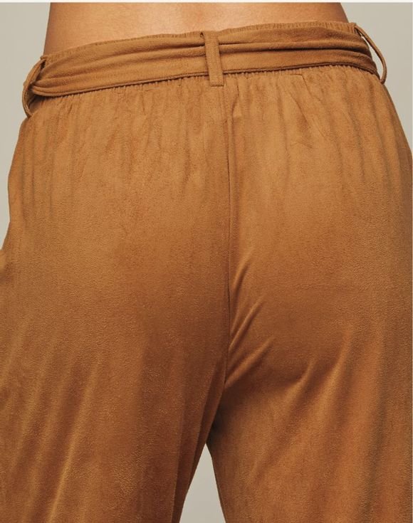 Faux-Suede Belted Pant 3 Faux-Suede Belted Pant
