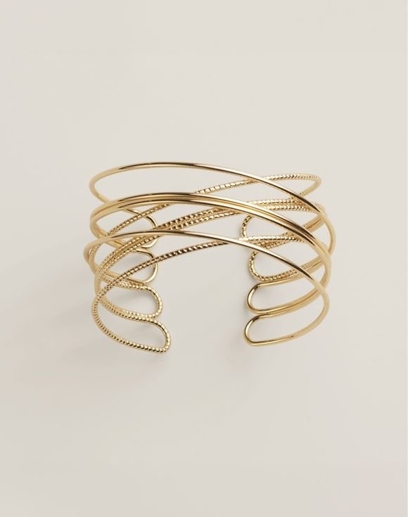 Golden Interlace Cuff Bracelet 1 Golden Interlace Cuff Bracelet