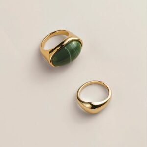 Green Organic Glow Ring Set