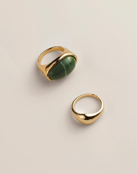 Green Organic Glow Ring Set 1 Green Organic Glow Ring Set