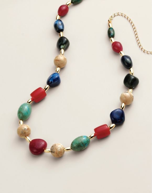 Mediterranean Mood Beaded Necklace 1 Mediterranean Mood Beaded Necklace