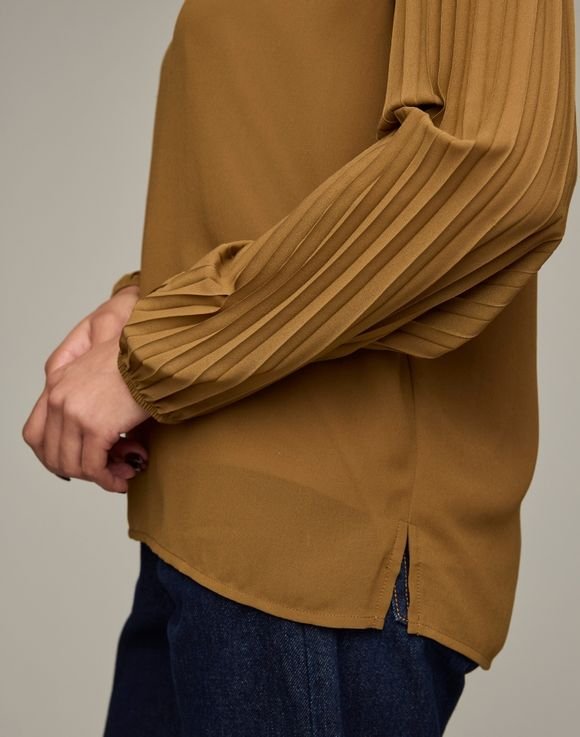 Pleated Sleeve Blouse 3 Pleated Sleeve Blouse