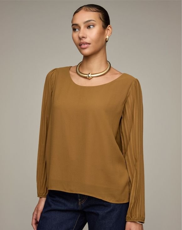 Pleated Sleeve Blouse 1 Pleated Sleeve Blouse