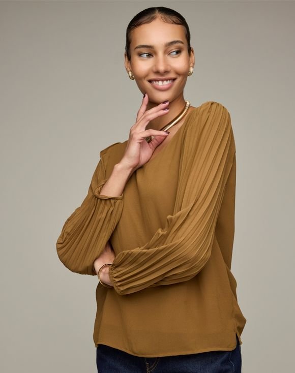 Pleated Sleeve Blouse 4 Pleated Sleeve Blouse