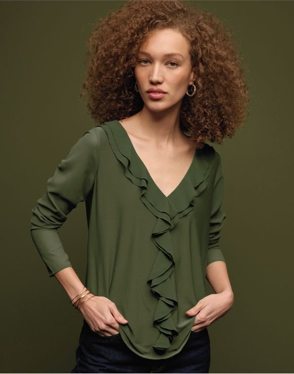 Ruffle Front Blouse 3 Ruffle Front Blouse