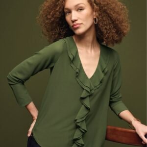 Ruffle Front Blouse