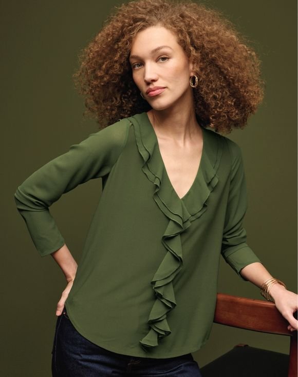 Ruffle Front Blouse 1 Ruffle Front Blouse