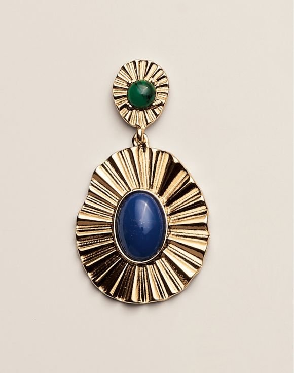 Sunburst Medallion Statement Earrings 2 Sunburst Medallion Statement Earrings