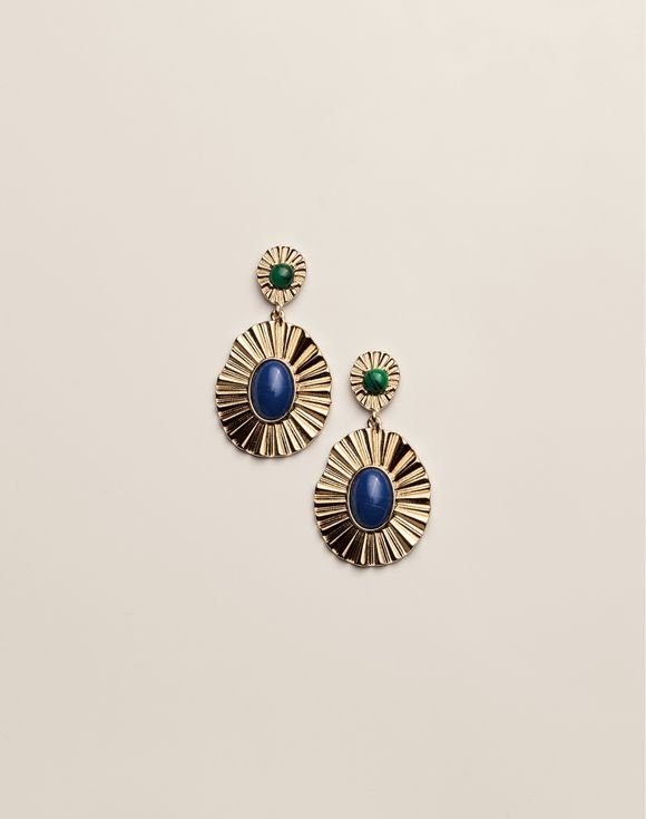 Sunburst Medallion Statement Earrings 1 Sunburst Medallion Statement Earrings