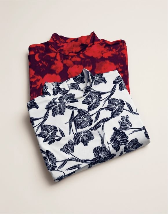 Two-Pack Mock Neck Tops 2 Two-Pack Mock Neck Tops