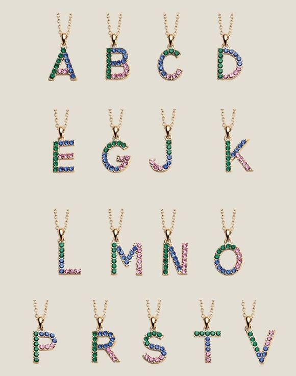 Holiday Hue Initial Necklace 3 Holiday Hue Initial Necklace