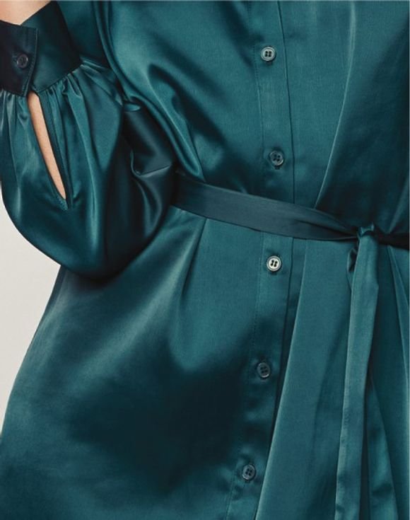 Satin Button-Front Dress 3 Satin Button-Front Dress